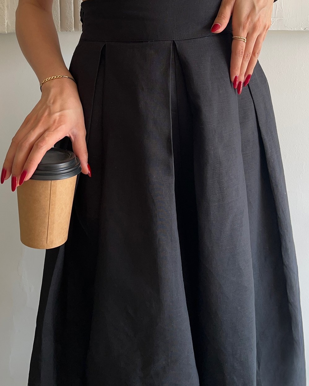 دامن شلواری بِنی مشکی