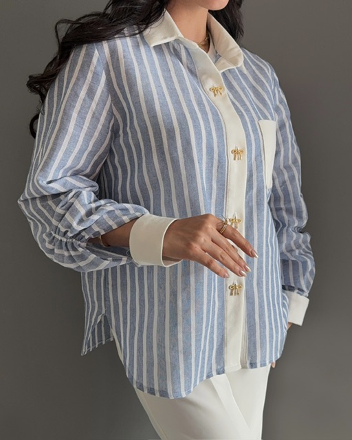 شومیز آروشـــا آبی