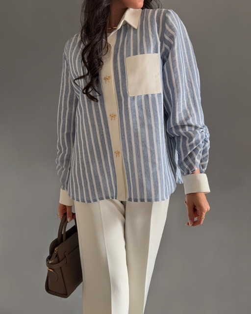 شومیز آروشـــا آبی