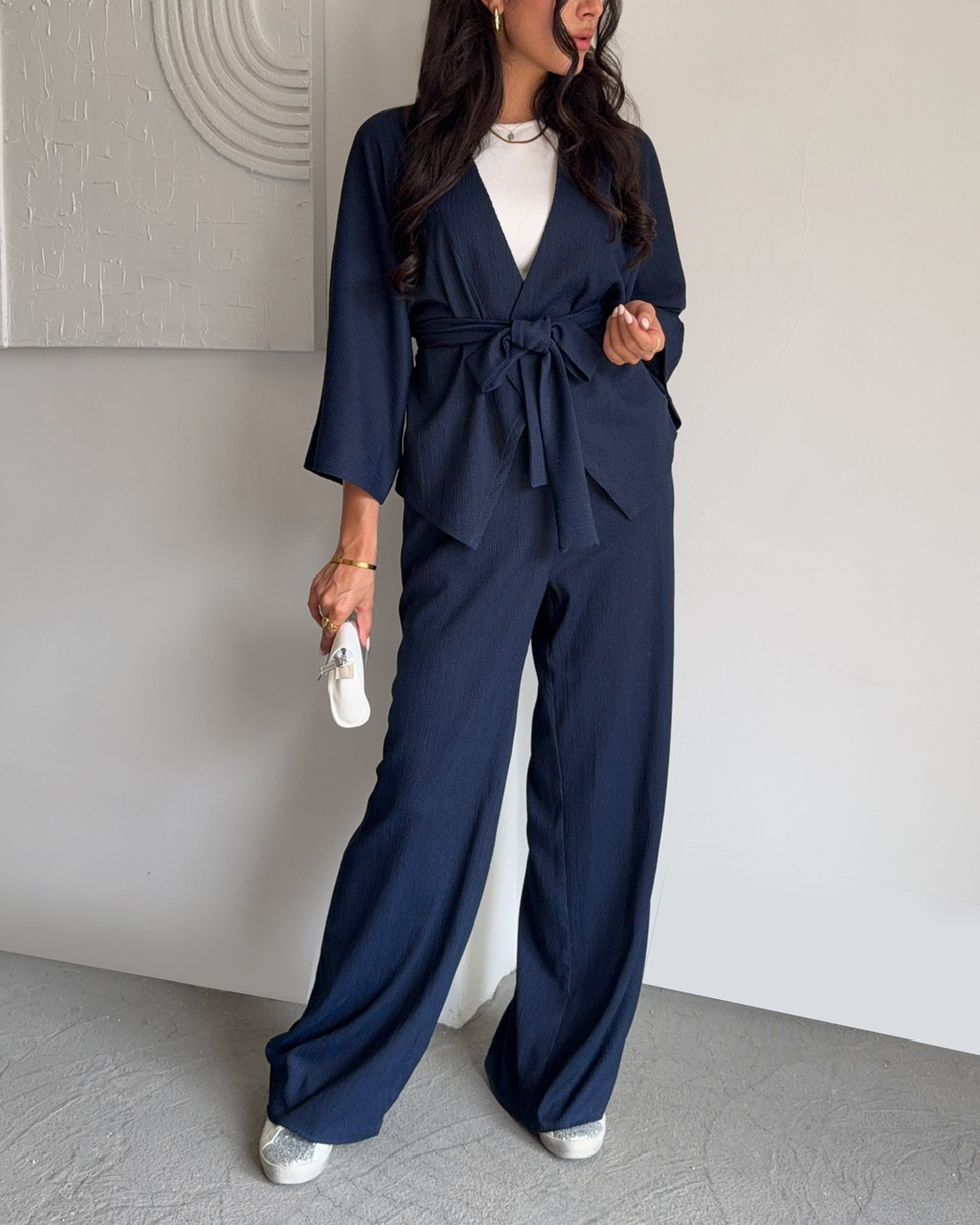 کیمونو لوکا سرمه ای