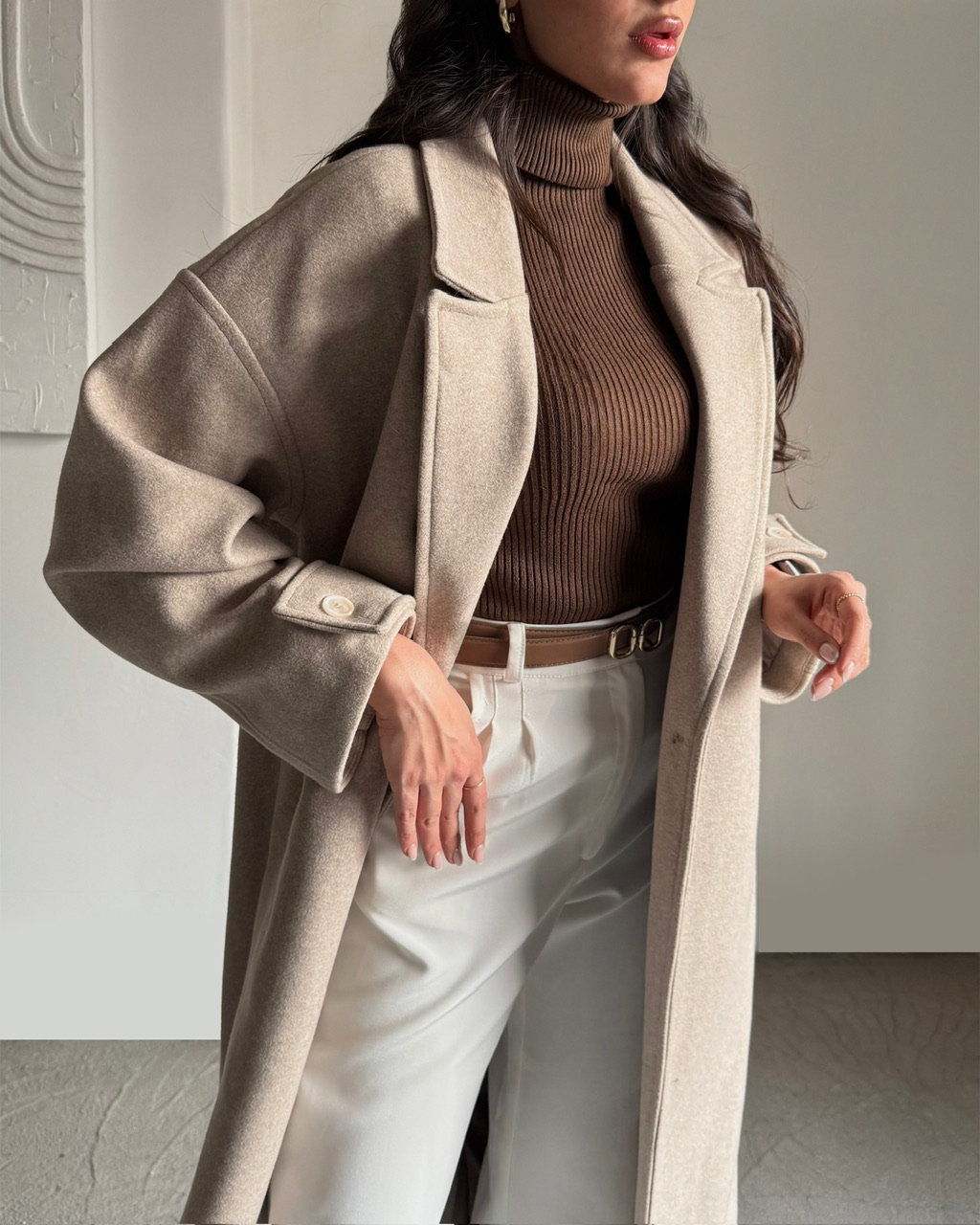 پالتو بیسیک بلند لارا کرم