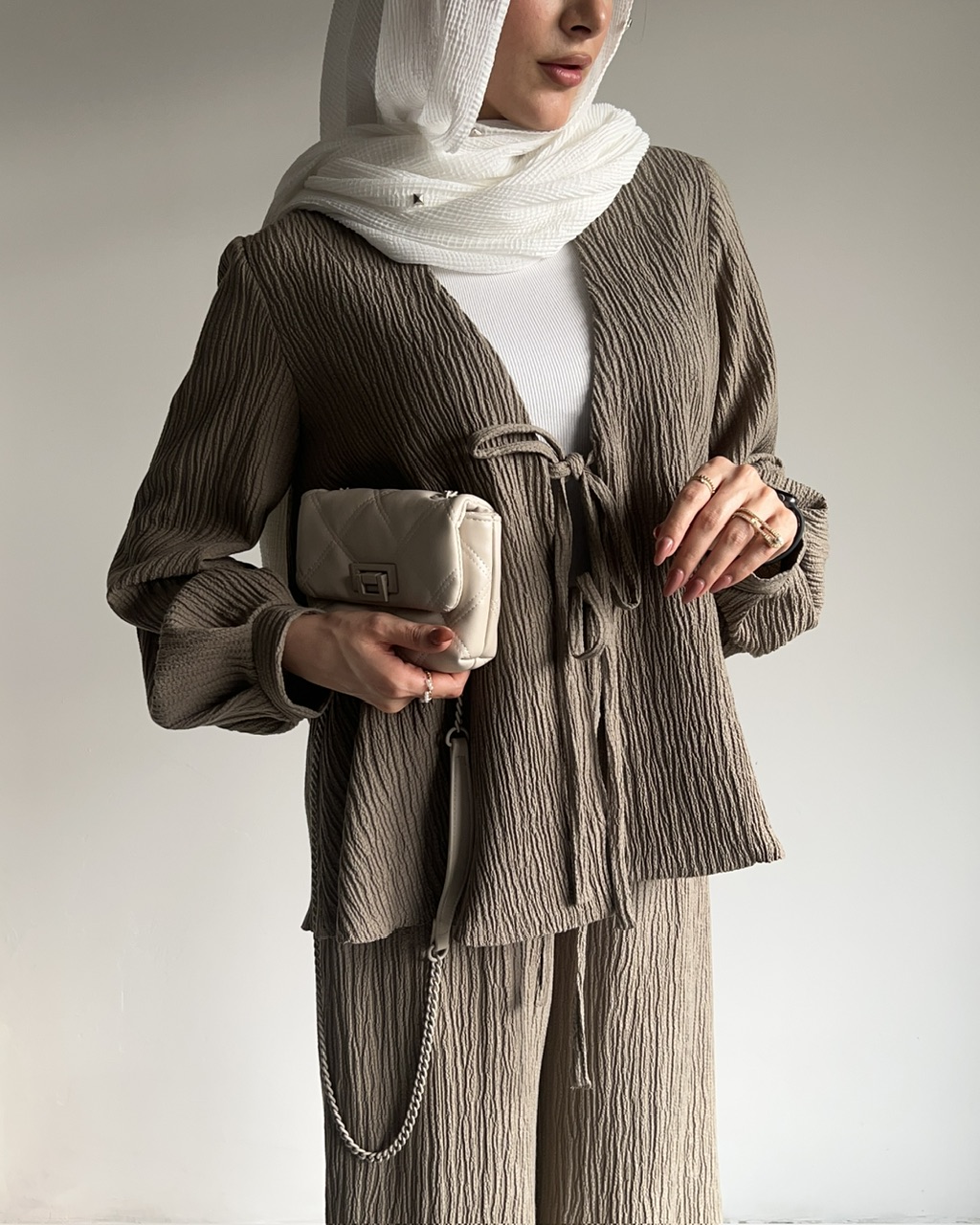 شومیز اَبـــرا رنگ موکا