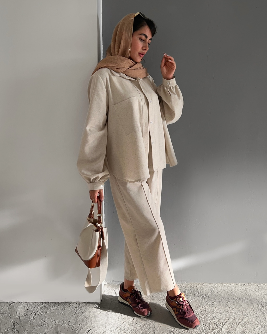 شومیز بیسیک مینا رنگ شیری