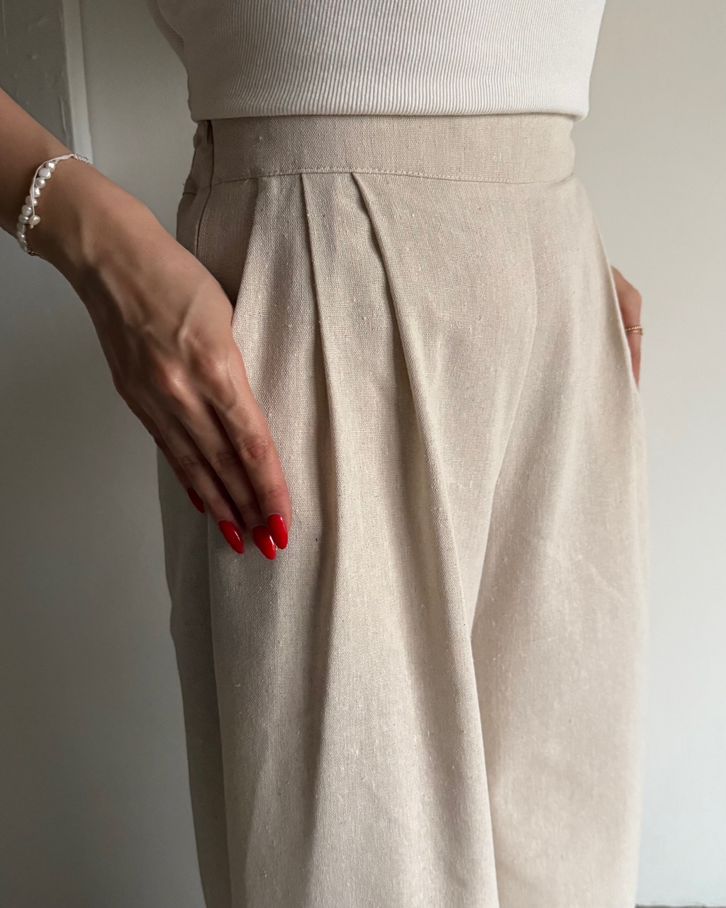 شلوار لینن سوپر واید