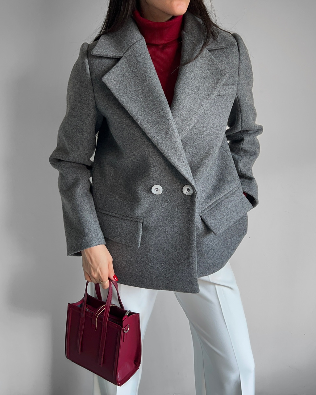 پالتو بیسیک طوسی