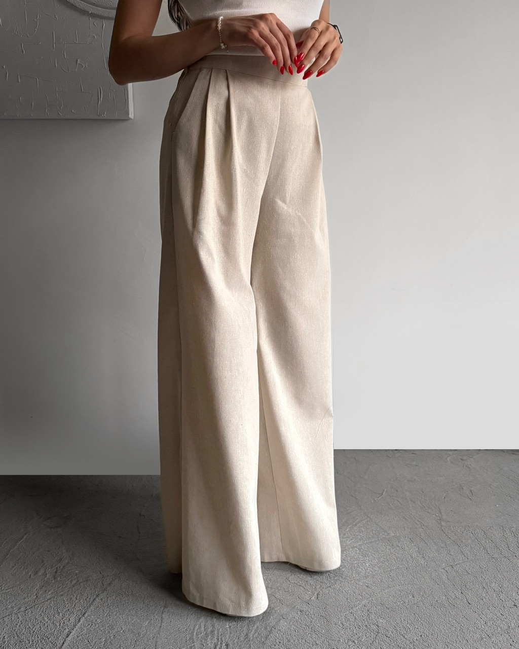 شلوار لینن سوپر واید