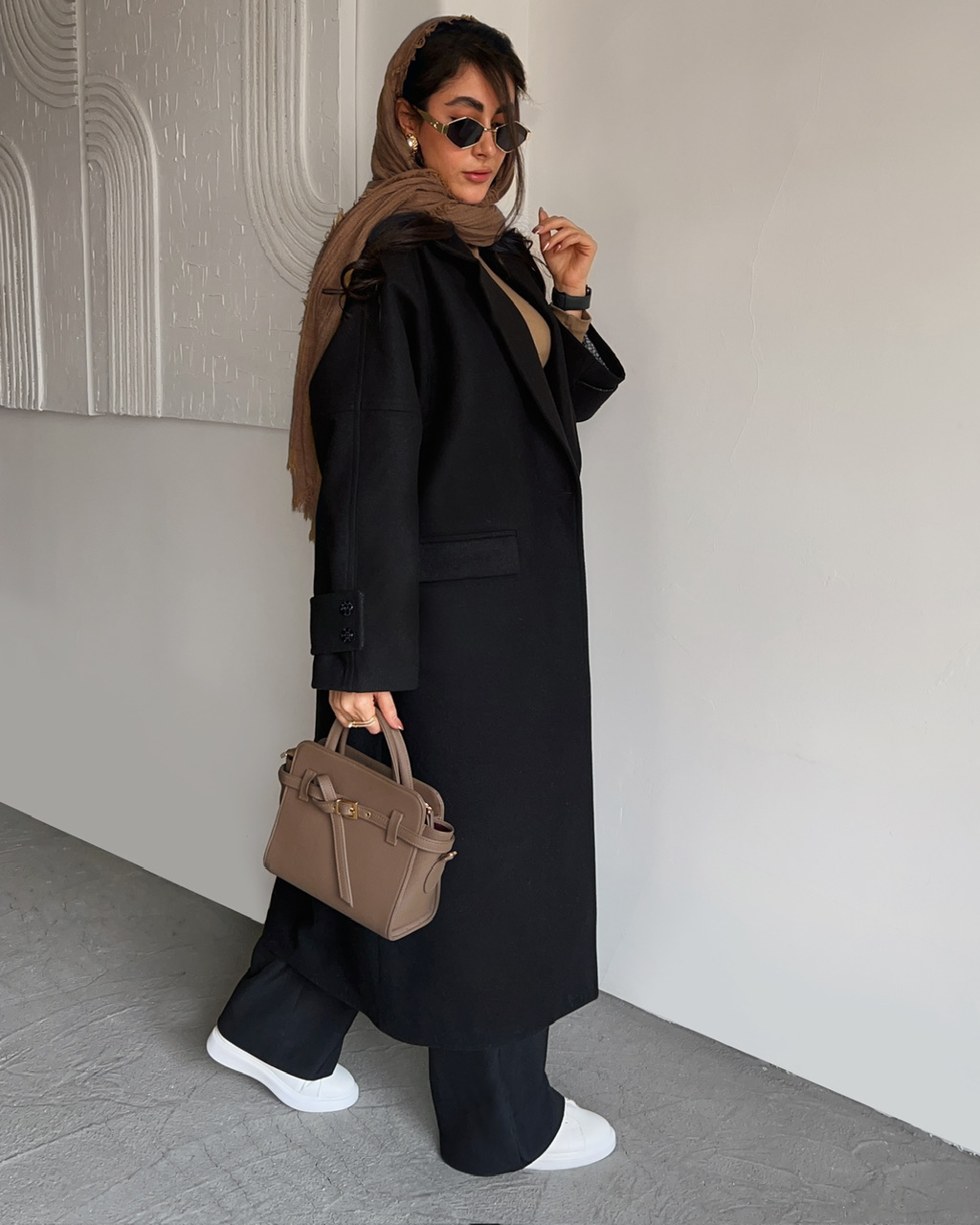 پالتو بلند بیسیک مشکی