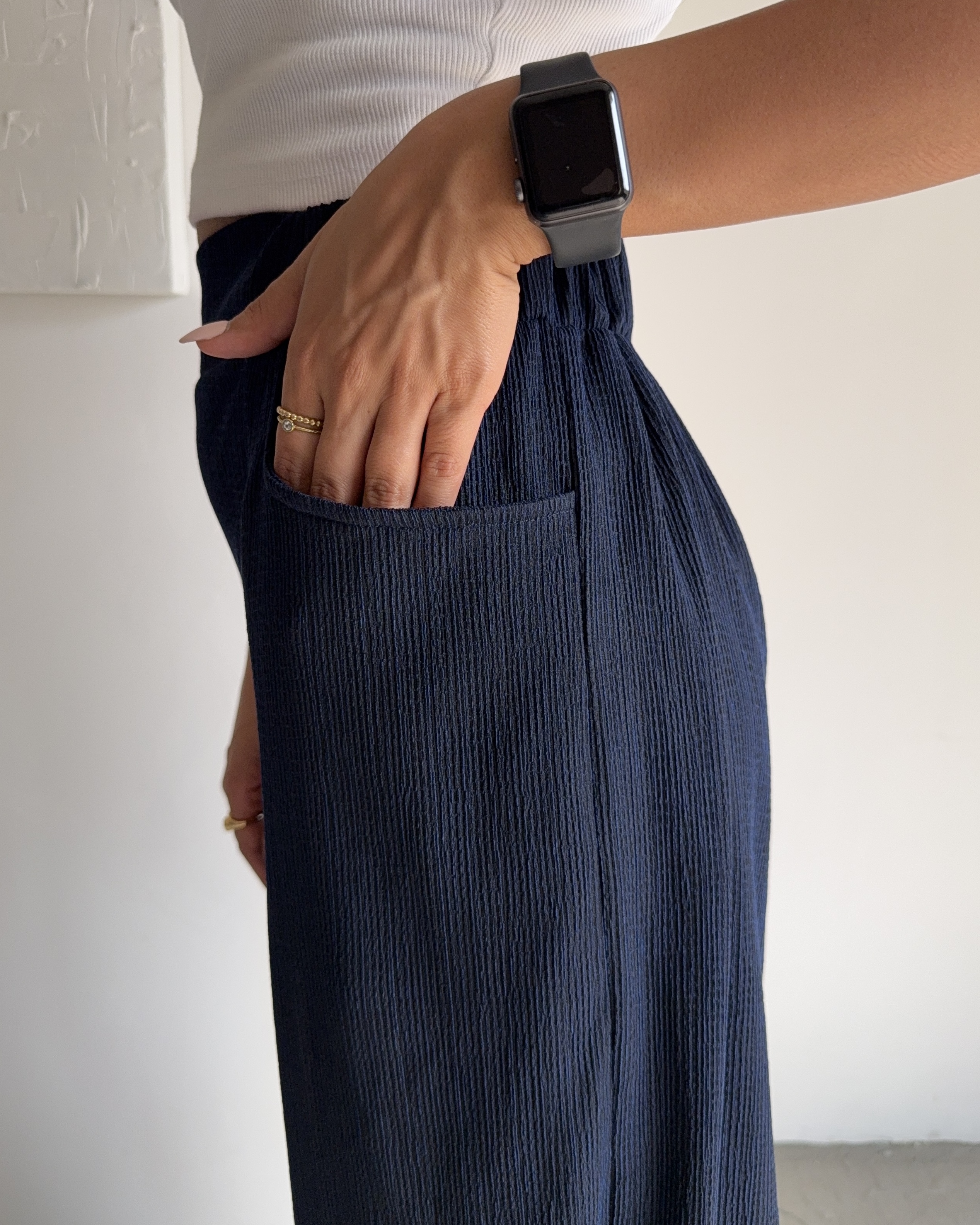 شلوار واید  لوکا سرمه ای